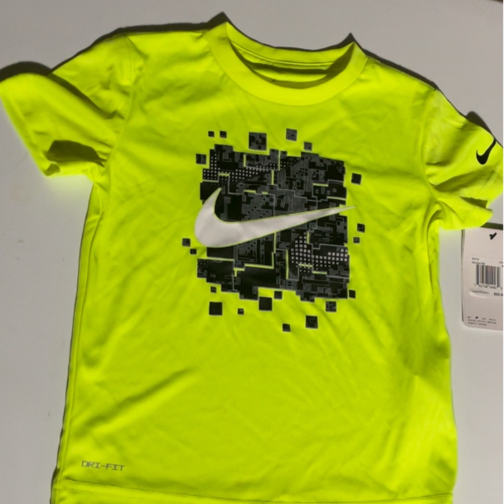 Nike Kids Neon Yellow Dri-FIT Shirt